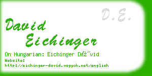 david eichinger business card